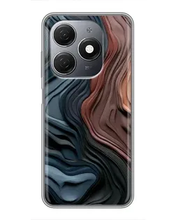 Чохол для TECNO Spark 20 з картинкою «Кольорові хвилі каньйону»