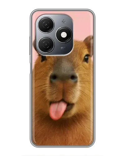 Чехол для TECNO Spark 20 с картинкой «Капибара с языком»