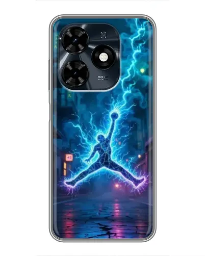 Чохол для TECNO Spark 20c з картинкою «Jordan Gold Jumpman»