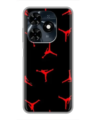 Чохол для TECNO Spark 20c з картинкою «Jordan Red Pattern»