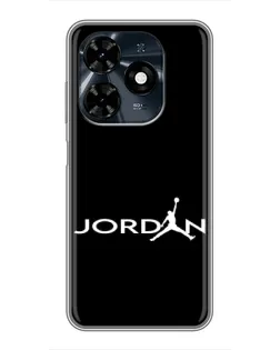 Чохол для TECNO Spark 20c з картинкою «Jordan White Logo»