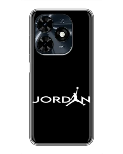 Чохол для TECNO Spark 20c з картинкою «Jordan White Logo»