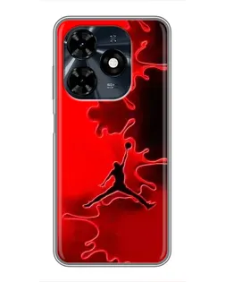 Чохол для TECNO Spark 20c з картинкою «Jordan Red Smoke»