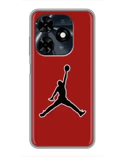 Чохол для TECNO Spark 20c з картинкою «Jordan Red Back»