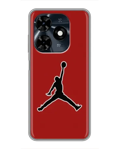 Чохол для TECNO Spark 20c з картинкою «Jordan Red Back»