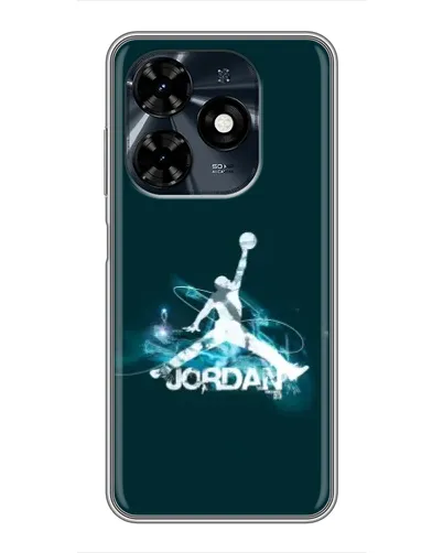 Чохол для TECNO Spark 20c з картинкою «Jordan Blue Fire»