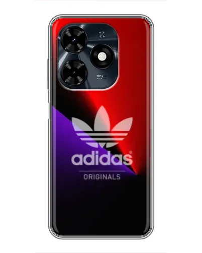 Чехол для TECNO Spark 20c с картинкой «Adidas Red Neon»