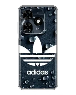 Чохол для TECNO Spark 20c з картинкою «Adidas Trefoil Blue»