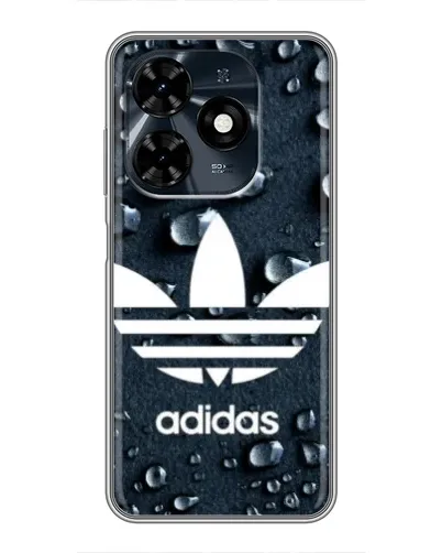 Чехол для TECNO Spark 20c с картинкой «Adidas Trefoil Blue»