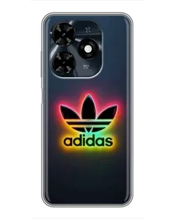Чехол для TECNO Spark 20c с картинкой «Неоновый Adidas»