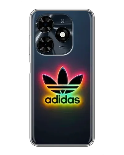 Чехол для TECNO Spark 20c с картинкой «Неоновый Adidas»
