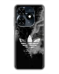 Чехол для TECNO Spark 20c с картинкой «Абстрактный дым Adidas»
