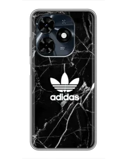 Чехол для TECNO Spark 20c с картинкой «Белый мрамор Adidas»