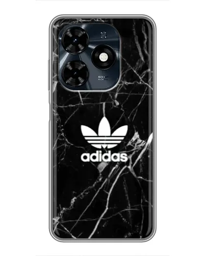 Чехол для TECNO Spark 20c с картинкой «Белый мрамор Adidas»