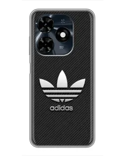 Чехол для TECNO Spark 20c с картинкой «Adidas Карбоновая текстура»