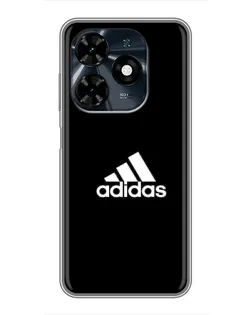Чехол для TECNO Spark 20c с картинкой «Черная классика Adidas»