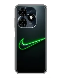 Чохол для TECNO Spark 20c з картинкою «Неоновий контур Nike»