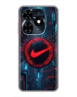 Чехол для TECNO Spark 20c с картинкой «Техногенный стиль Nike»