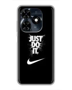 Чехол для TECNO Spark 20c с картинкой «Текстовый принт Nike»