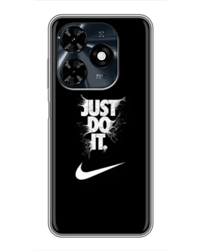 Чехол для TECNO Spark 20c с картинкой «Текстовый принт Nike»