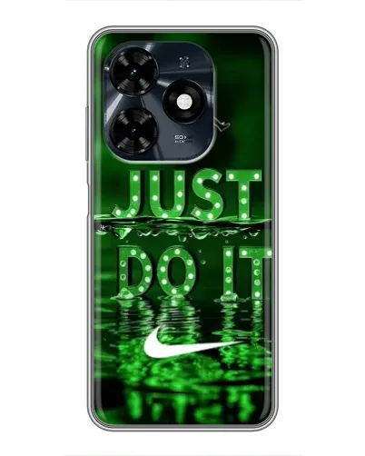 Чехол для TECNO Spark 20c с картинкой «Зеленый неоновый Nike»