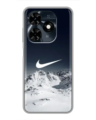 Чехол для TECNO Spark 20c с картинкой «Nike — зимние горы»