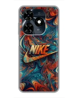 Чехол для TECNO Spark 20c с картинкой «Nike в абстракции»