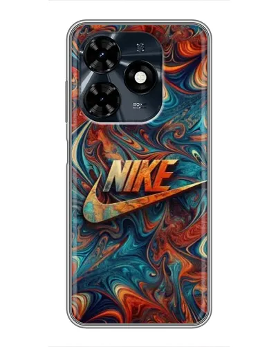 Чехол для TECNO Spark 20c с картинкой «Nike в абстракции»