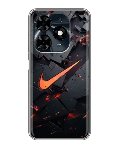 Чехол для TECNO Spark 20c с картинкой «Nike — эффект разломов»