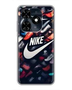 Чехол для TECNO Spark 20c с картинкой «Коллекция кроссовок Nike»