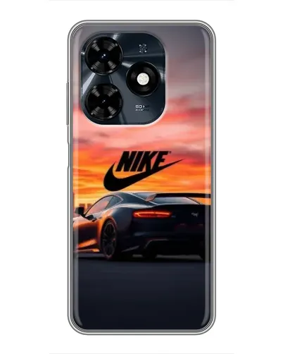 Чехол для TECNO Spark 20c с картинкой «Nike и суперкар»