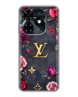 Чохол для TECNO Spark 20c з картинкою «Квітковий Louis Vuitton»