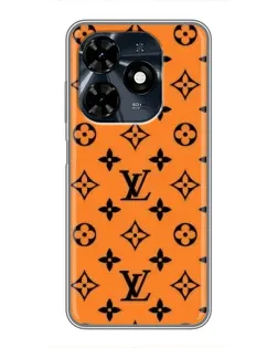 Чехол для TECNO Spark 20c с картинкой «Оранжевый стиль LV»