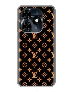 Чехол для TECNO Spark 20c с картинкой «Золотая монограмма LV»