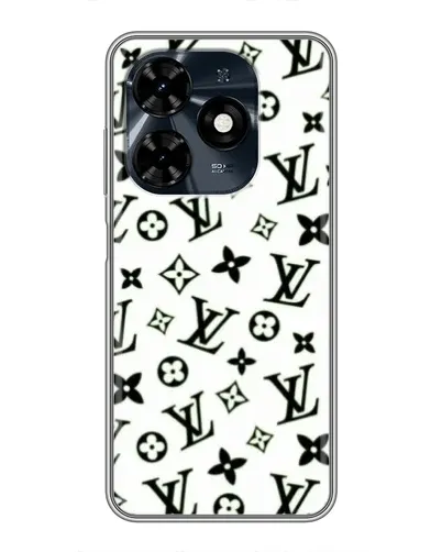 Чехол для TECNO Spark 20c с картинкой «Монохромный хаос LV»