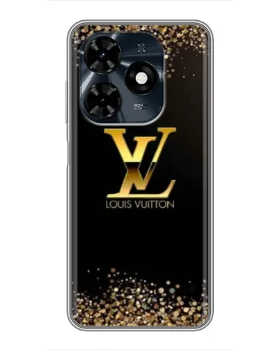 Чехол для TECNO Spark 20c с картинкой «LV — золотые искры»