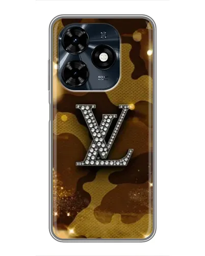 Чехол для TECNO Spark 20c с картинкой «Камуфляжный Louis Vuitton»
