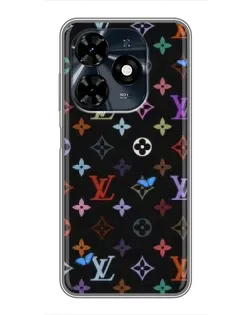 Чехол для TECNO Spark 20c с картинкой «Цветная монограмма LV»