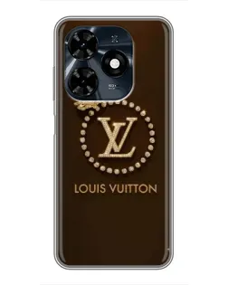 Чехол для TECNO Spark 20c с картинкой «LV — золотая печать»