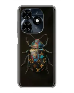 Чехол для TECNO Spark 20c с картинкой «LV — мраморный принт»