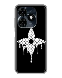 Чехол для TECNO Spark 20c с картинкой «Цветочная монограмма»