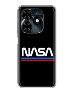 Чохол для TECNO Spark 20c з картинкою «NASA — класика Red Blue»