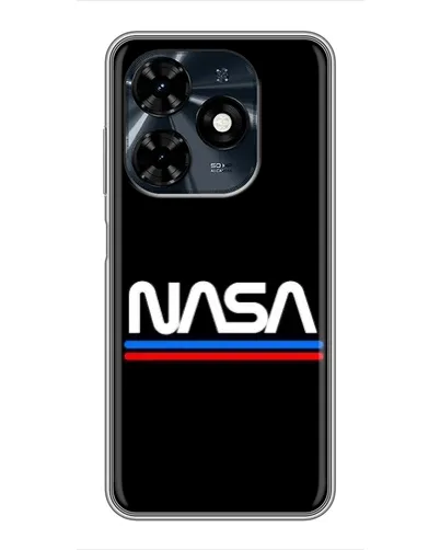 Чохол для TECNO Spark 20c з картинкою «NASA — класика Red Blue»