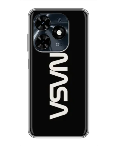 Чохол для TECNO Spark 20c з картинкою «NASA — вертикальний логотип»