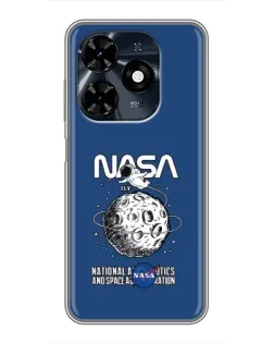 Чохол для TECNO Spark 20c з картинкою «NASA — місячна місія»