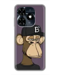 Чехол для TECNO Spark 20c с картинкой «Bored Ape в кепке»