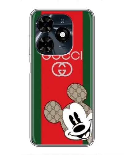 Чохол для TECNO Spark 20c з картинкою «Gucci — смуги та Міккі»