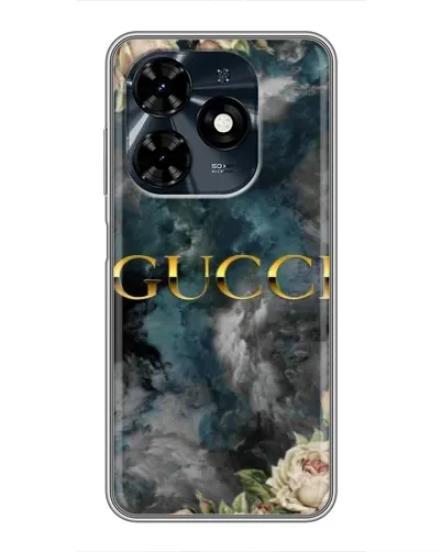 Чохол для TECNO Spark 20c з картинкою «Абстрактні квіти Gucci»