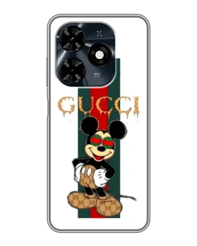 Чохол для TECNO Spark 20c з картинкою «Міккі Маус Gucci — смуги»