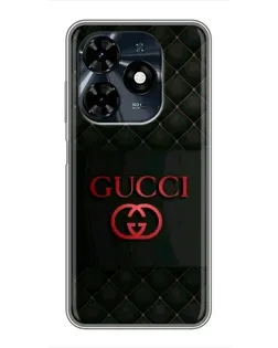 Чохол для TECNO Spark 20c з картинкою «Gucci — стьобаний чорний»